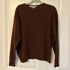 HeRo cashmere sweater vintage chocolate brown crew neck size L
